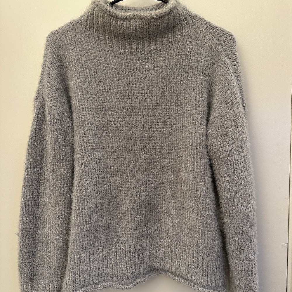 Fuzzy Grey Sweater